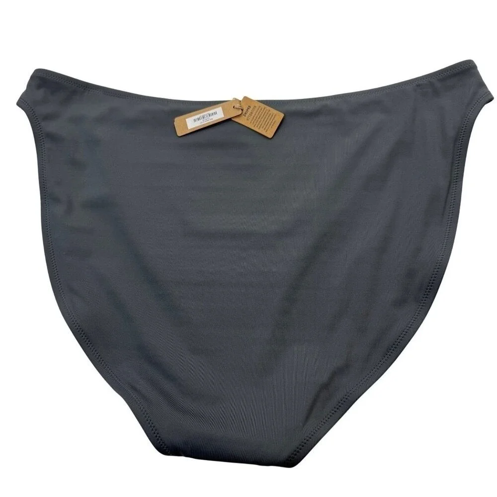 SKIMS Shaping Swim Underwire Top +‎ Dipped Bikini Set Marble Gunmetal 4X
